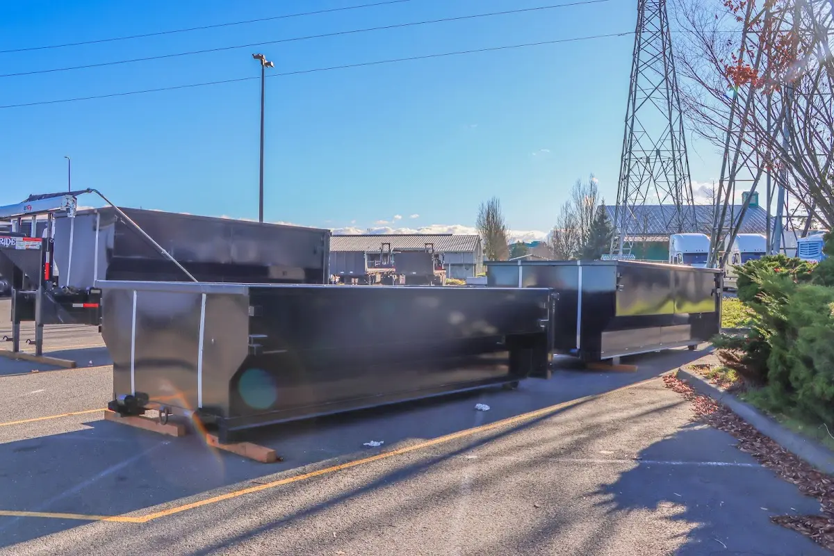 Roll-off dumpster ready for waste disposal at job site for Residential Dumpster Rental in Escondido